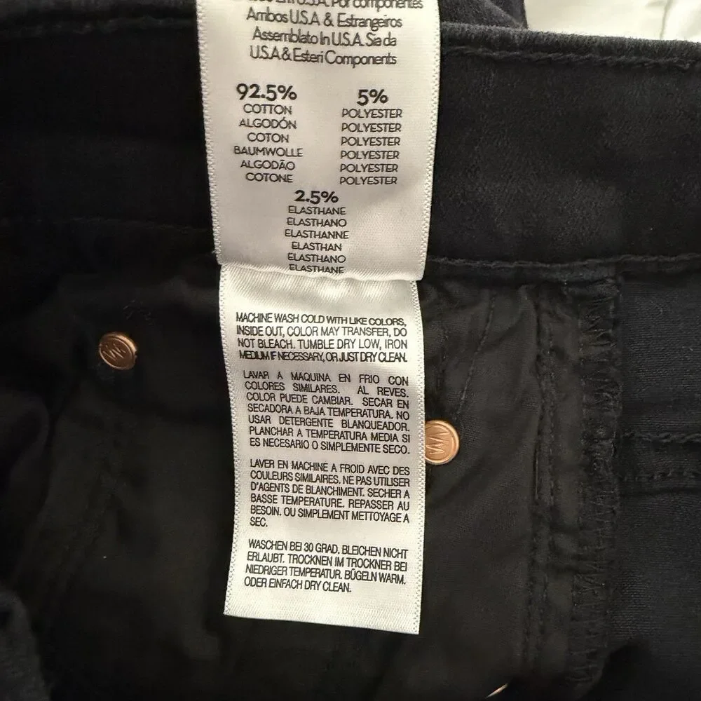 Mother Jeans Womens 29 Black High Waisted Rider Ankle Not Guilty Straight Denim
